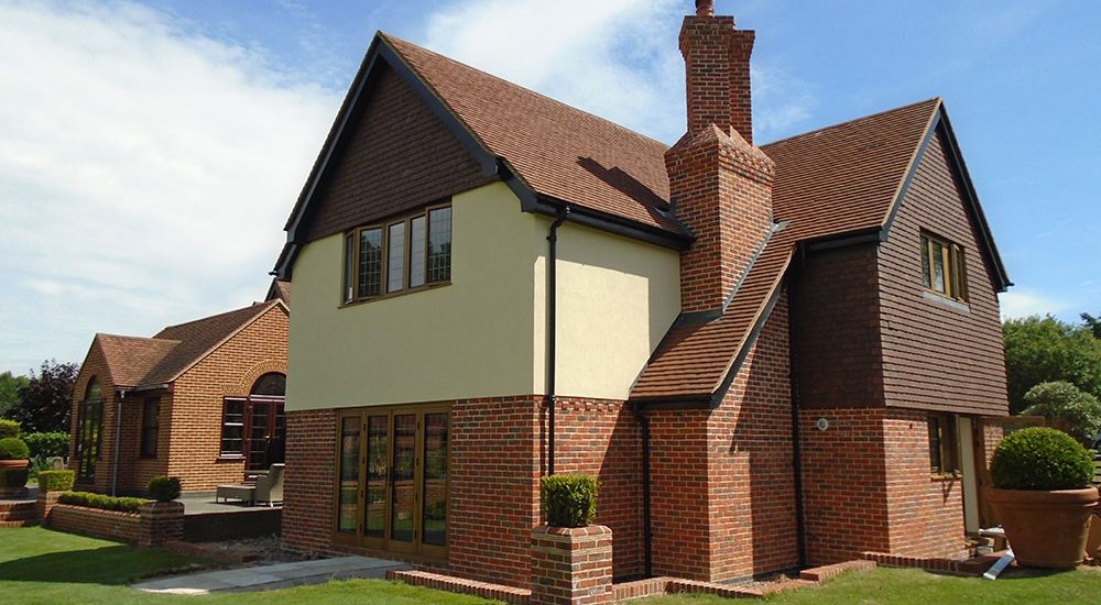 New two storey extension including decorative brick chimney
