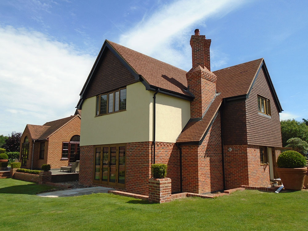 New two storey extension including decorative brick chimney