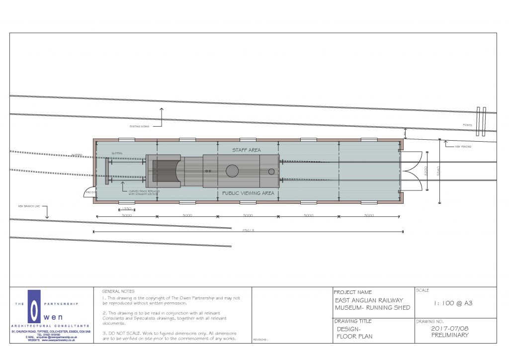Locomotive Running Shed Design Floor plan rendered